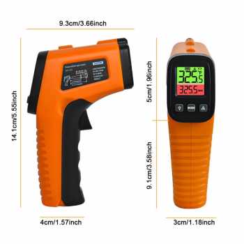 Gambar produk Anseny Termometer Industrial Digital Thermogun Infrared Backlit LCD - CX6013