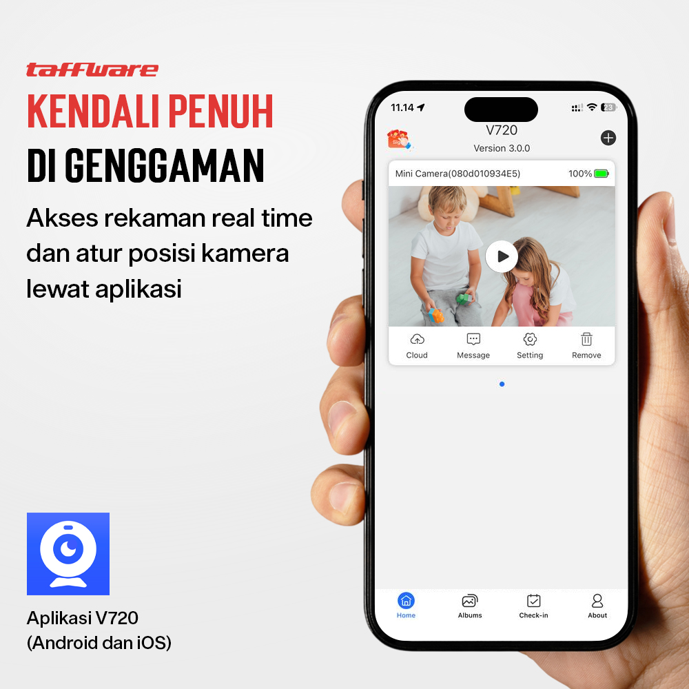 Gambar produk Taffware Mini WiFi IP Camera CCTV 1080P - A9