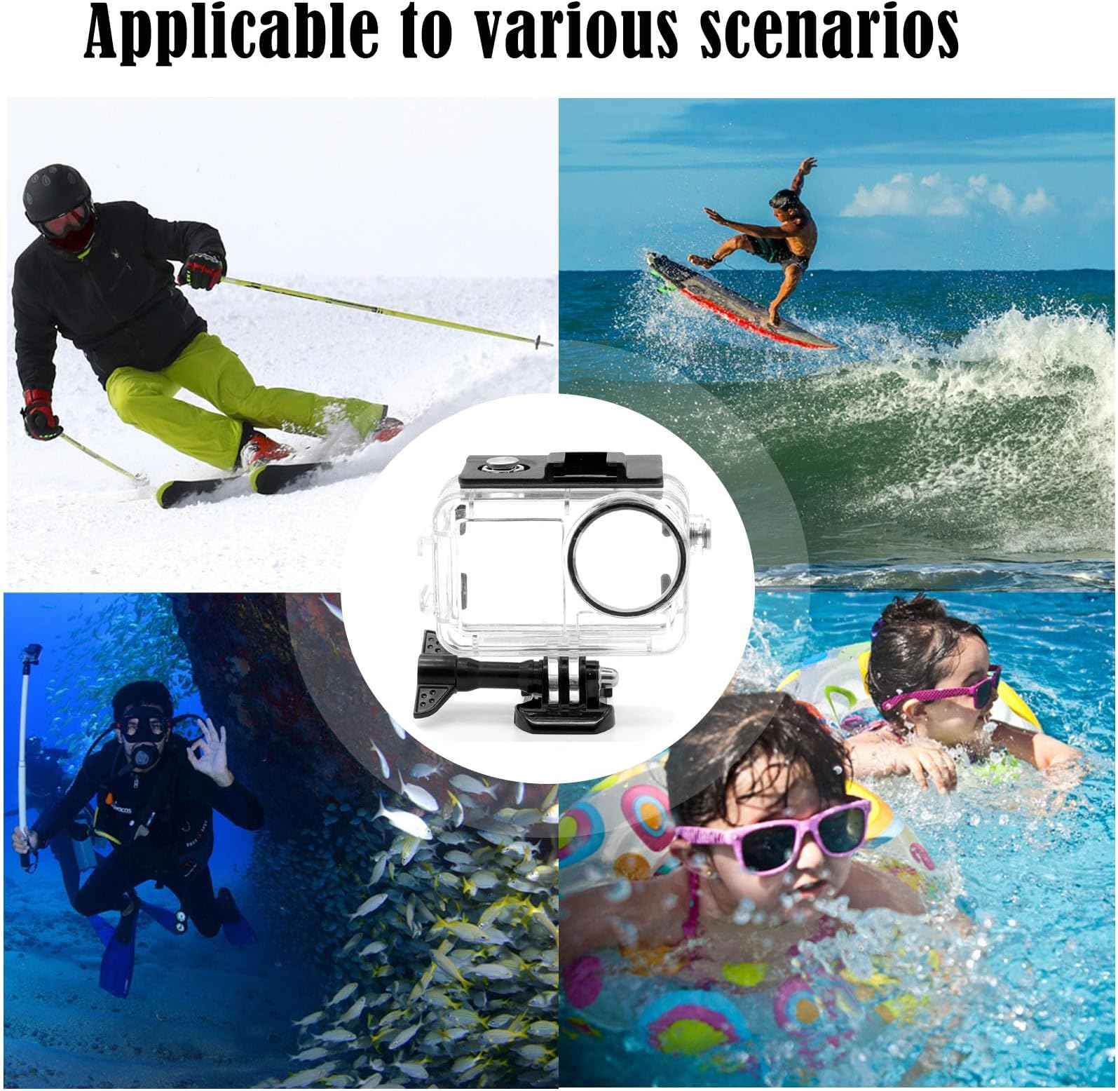 Gambar produk YAZE Underwater Diving Housing Case 45M for DJI Action 5 Pro/4/3 - ID5P