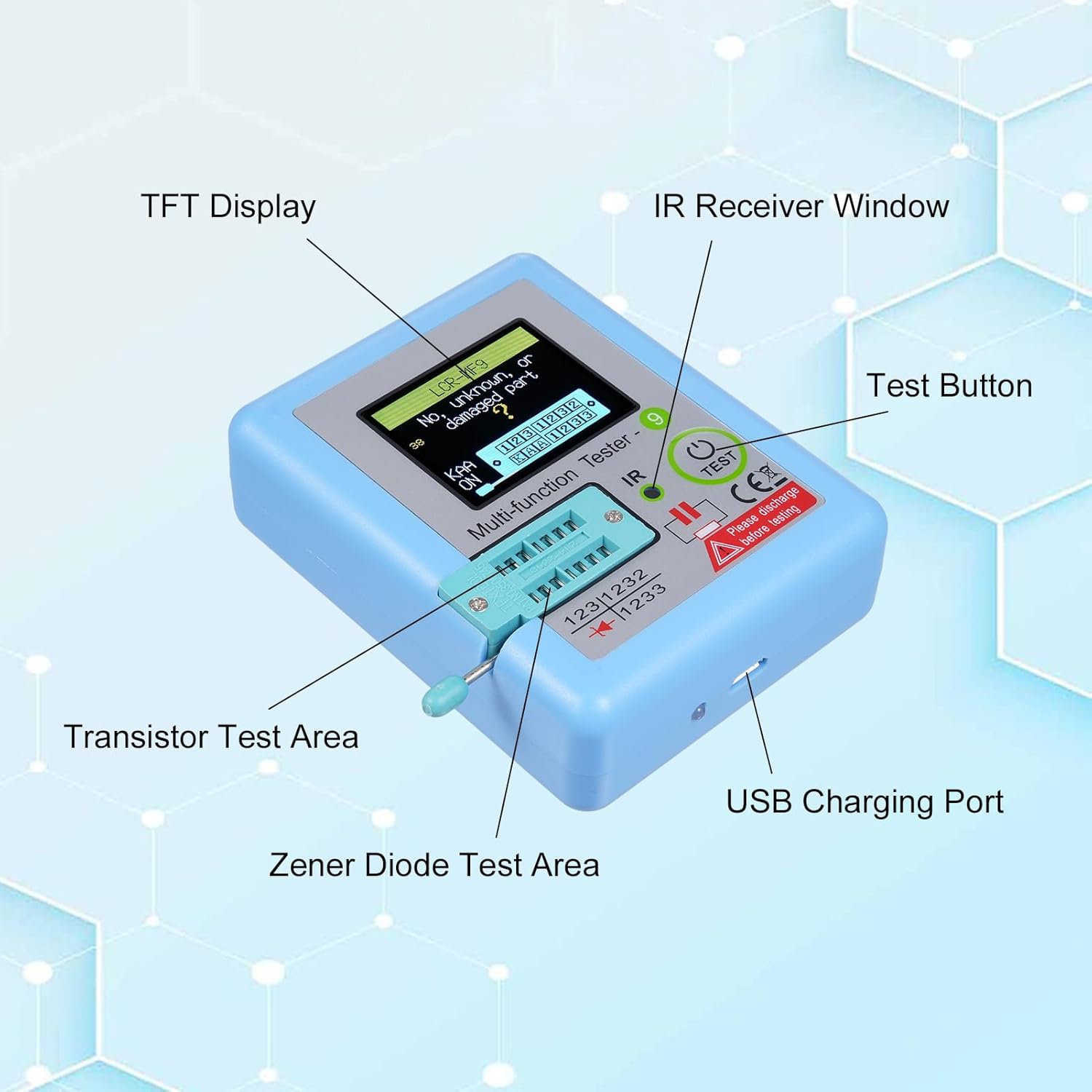 DoTek ESR Meter Multifunctional Transistor Tester Resistance Battery - LCR-MF9 Gambar produk DoTek ESR Meter Multifunctional Transistor Tester Resistance Battery - LCR-MF9