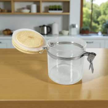 Gambar produk BARELLI Toples Kaca Penyimpanan Makanan Kedap Udara Buckle Storage Jar 550ml - BR100