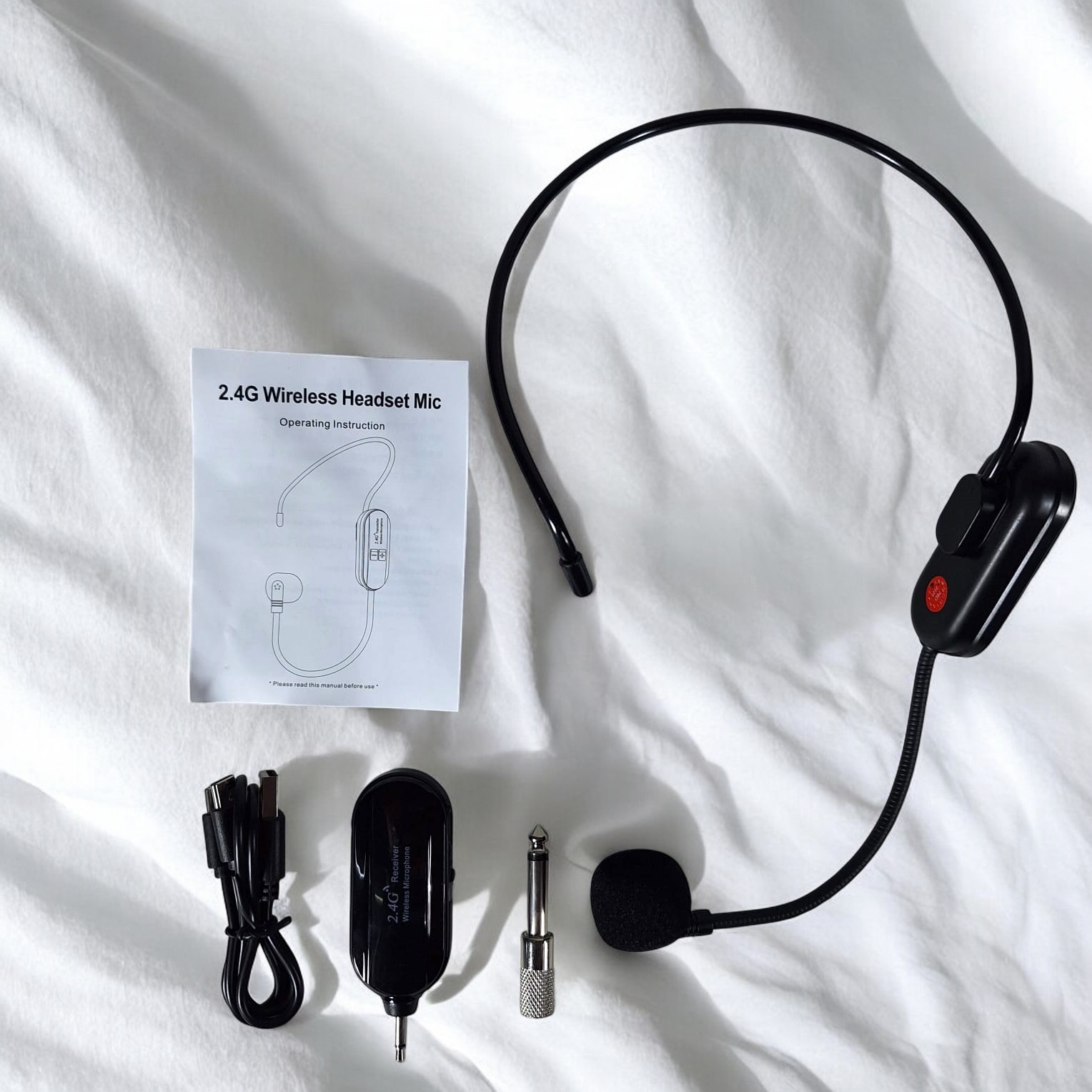 Gambar produk XIAOKA Wireless Microphone 2.4G Headset with Echo 120mAh - XK-121