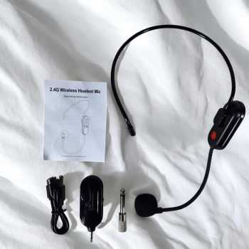 Gambar produk XIAOKA Wireless Microphone 2.4G Headset with Echo 120mAh - XK-121