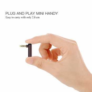 Gambar produk REXLIS Audio Adapter 3.5mm Male to 3.5mm Female 90 Degree - RBS35