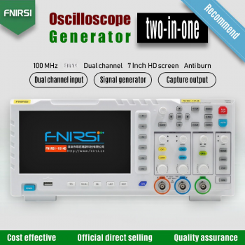 FNIRSI Digital Oscilloscope 2in1 Dual Channel 100MHz 1GSa/s 7 Inch - 1014D