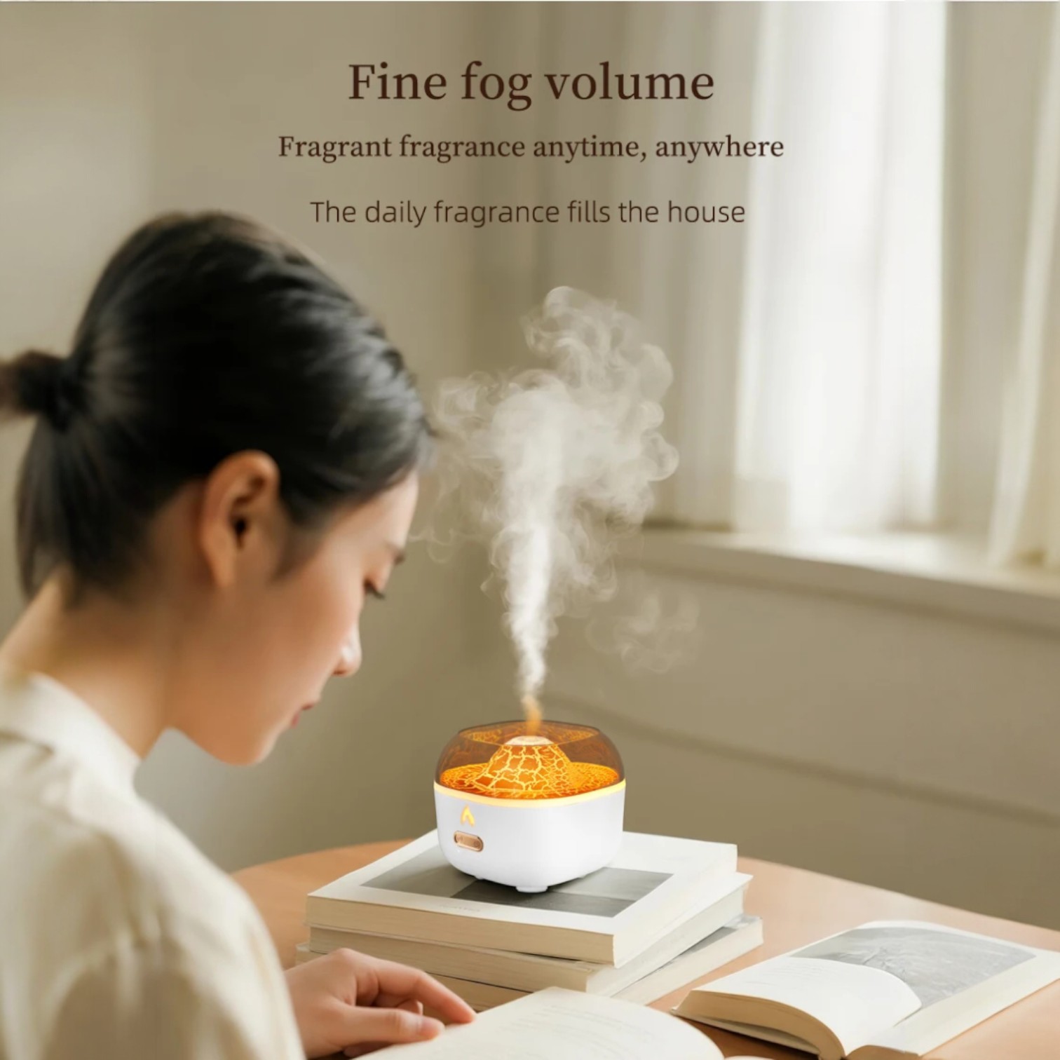 NEWSTYLE Air Humidifier Aromatherapy Aesthetic Volcano Diffuser 200ml - H-80 Gambar produk NEWSTYLE Air Humidifier Aromatherapy Aesthetic Volcano Diffuser 200ml - H-80