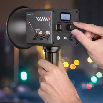 Gambar produk STEAMPUNK Lampu Studio Fotografi COB LED 3in1 Color TFT Display 80W - ZGRL80