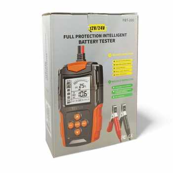 Gambar produk FOXSUR Tester Aki Kendaraan Lead Acid Battery Tester LCD 200Ah 12/24V - FBT-200