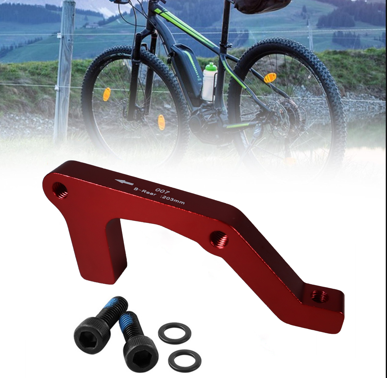 MUZI Adaptor Rem Cakram Sepeda Disc Brake Bracket B-Pillar Rear 203mm - MZ25 Gambar produk MUZI Adaptor Rem Cakram Sepeda Disc Brake Bracket B-Pillar Rear 203mm - MZ25