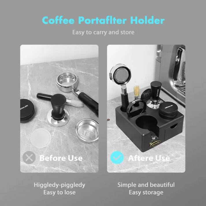 Gambar produk ALIKISSCAFE Coffee Tamper Station Espresso Portafilter 178x178x76mm - AK-324