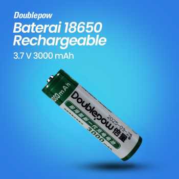 Doublepow Baterai Rechargeable 18650 3.7V 3000mAh Button Top 1 PCS - DP18650