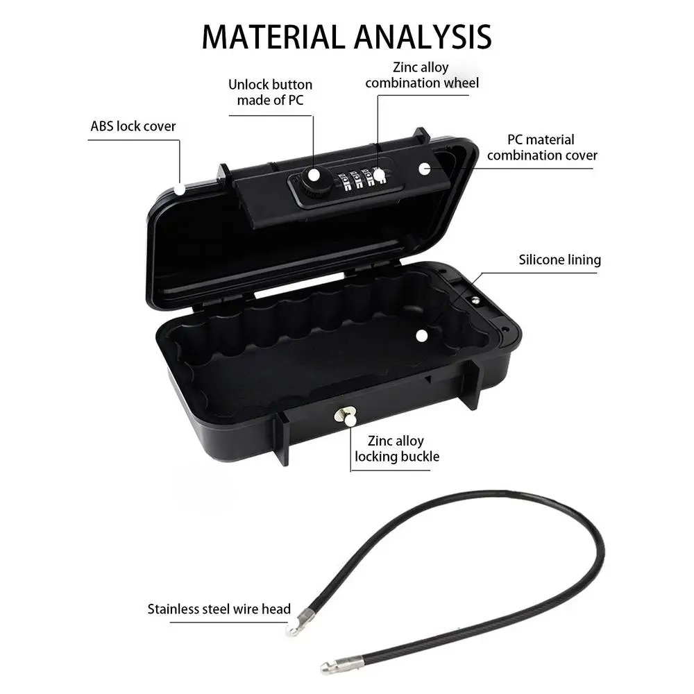 Gambar produk PIXARO Kotak Brankas Portable Lock Box 4 Digit Password Waterproof - G13