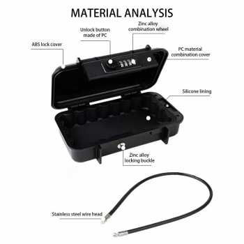 Gambar produk PIXARO Kotak Brankas Portable Lock Box 4 Digit Password Waterproof - G13