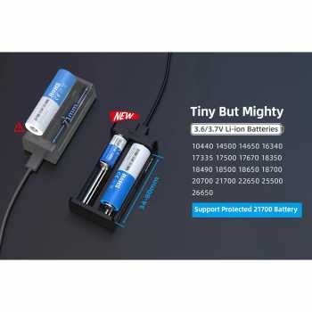 Gambar produk XTAR Charger Baterai 2 Slot 14500 18650 18650 Li-Ion 3.7V 1A 5V Type C - MC2