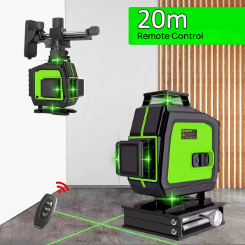 Gambar produk CLUBIONA Laser Level Self Leveling Green Beam 4D 16 Lines with Remote - ME16C
