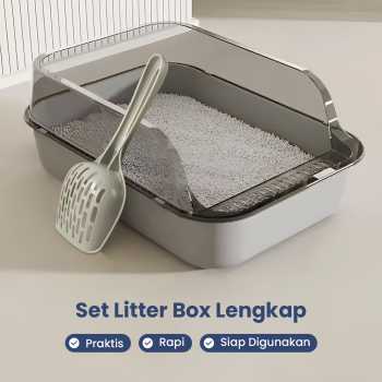 Gambar produk OPTICO Cat Litter Box High Side Detachable Bak Pasir Kucing - OP-12
