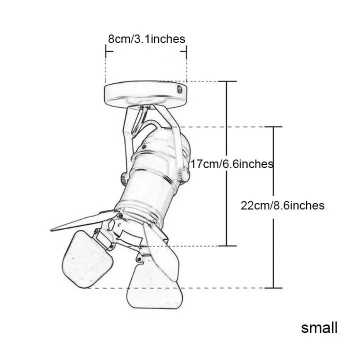 Gambar produk GYUKI Fitting Lampu Sorot Vintage Retro Spotlight Lightning E27 Small - PAR30