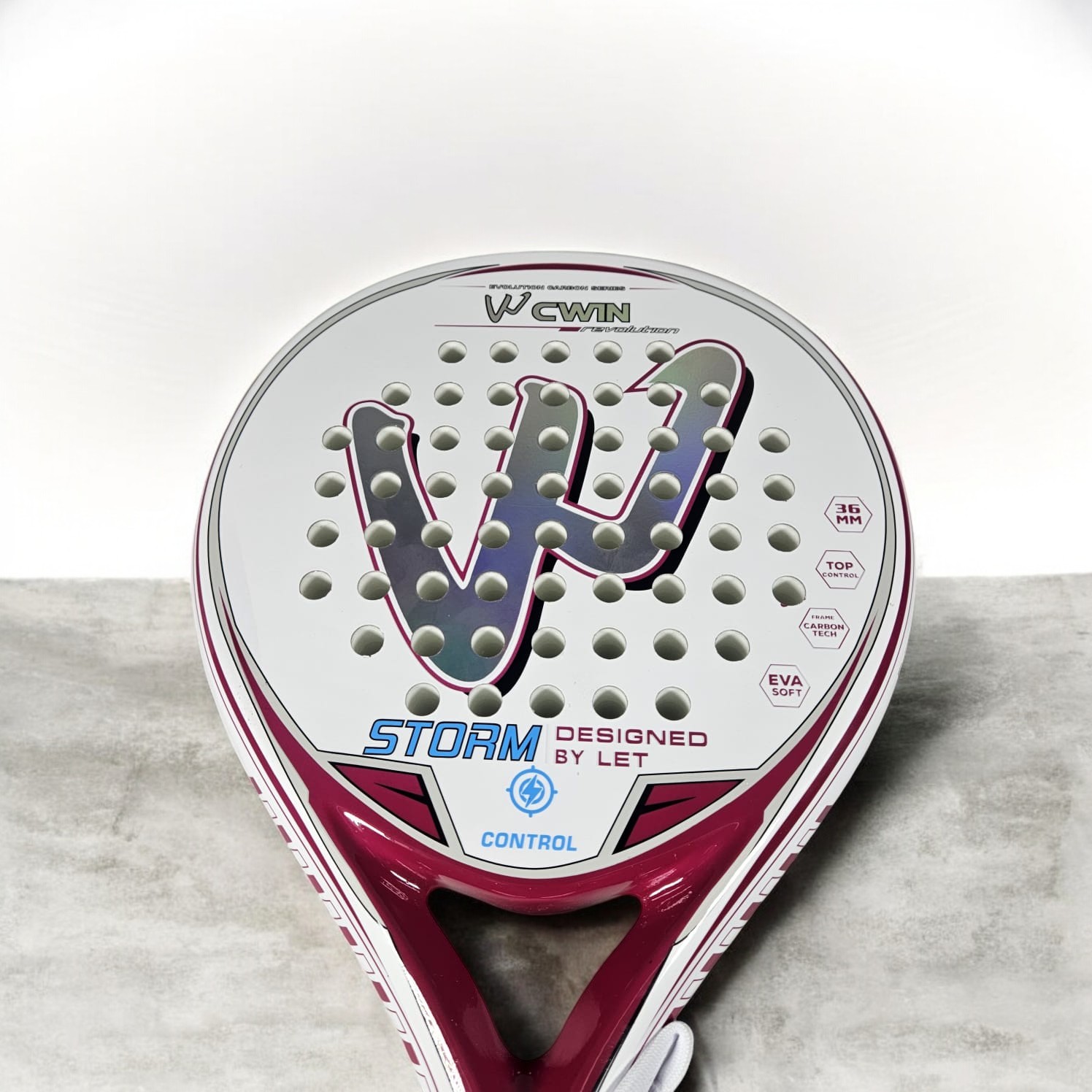 Gambar produk CWIN Raket Padel Teardrop Carbon Fiber 3.6cm Thickness 365g - 6357