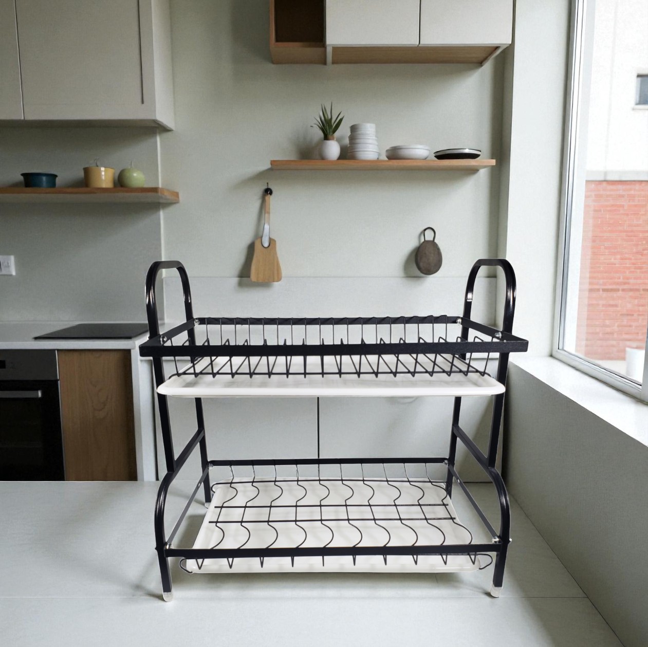Gambar produk NYTRYD Rak Piring Dapur 2 Susun Pengering Stainless Steel Kitchen Rack - NY-21