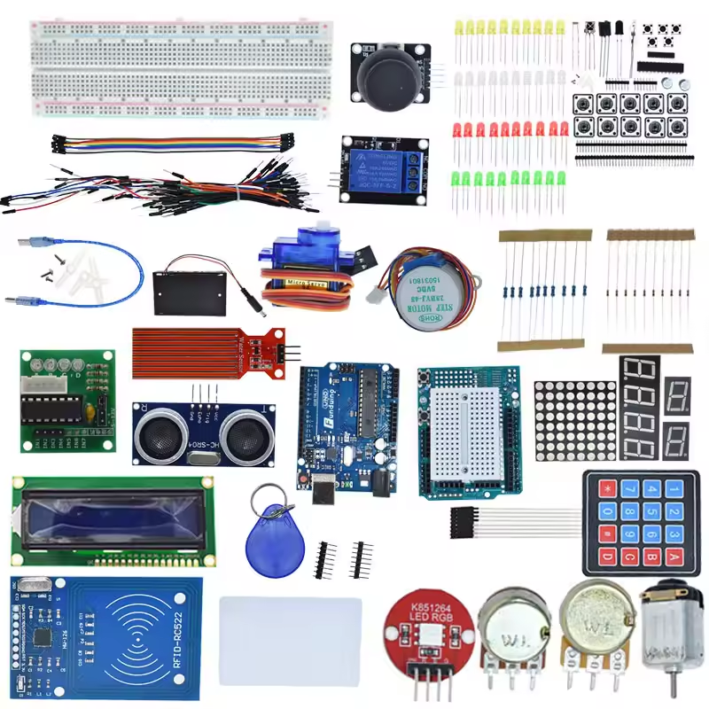 Gambar produk LeMi Starter Kit Arduino UNO R3 Breadboard LCD1602 Motor Servo Jumper - LR023