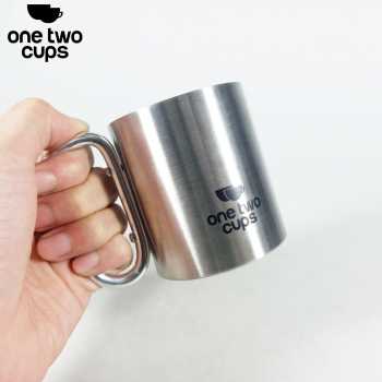 Gambar produk One Two Cups Cangkir Kopi Stainless Steel Carabiner Camping Cup 220ml - VB1