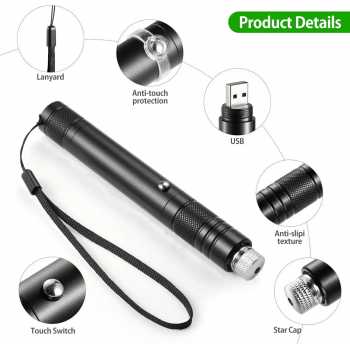 Gambar produk GIEL Laser Pointer Pattern Green Beam Rechargeable 200 mAh - GL710