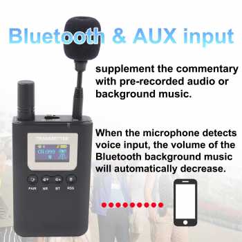 Gambar produk Yuxuan Audio Tour Guide Wireless Transmitter 2.4G 999 Channel Mic - 7510T