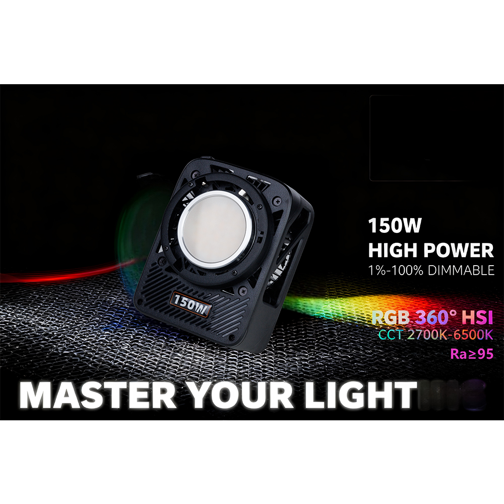 Gambar produk LIYADI Lampu Studio Fotografi COB RGBW TFT Display 150W with Battery