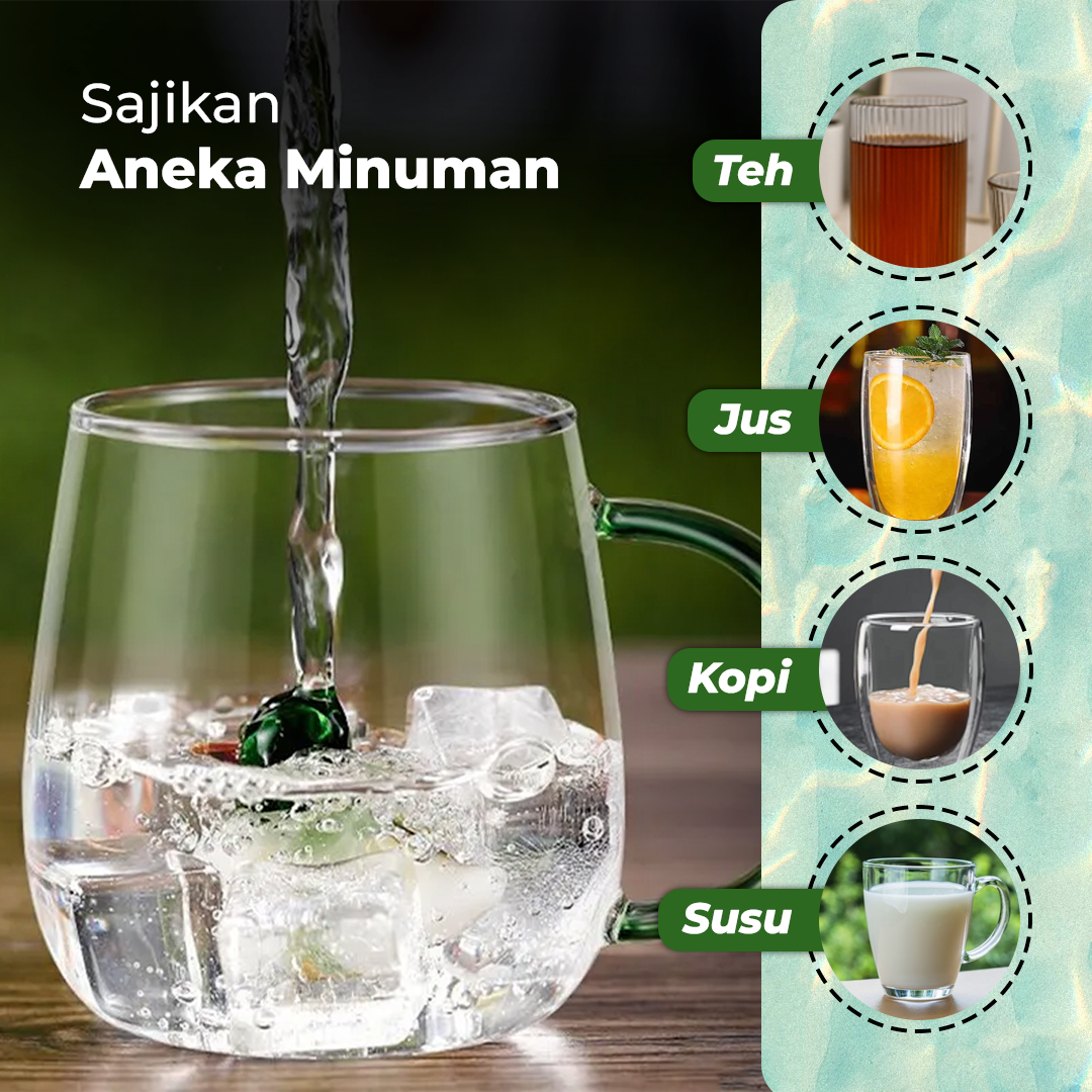 Gambar produk LAZZY Cangkir Kopi Kaca Tahan Panas Duck Aesthetic Mug 400ml Duck - L400