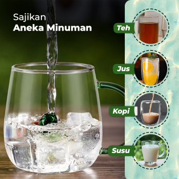 Gambar produk LAZZY Cangkir Kopi Kaca Tahan Panas Duck Aesthetic Mug 400ml Duck - L400