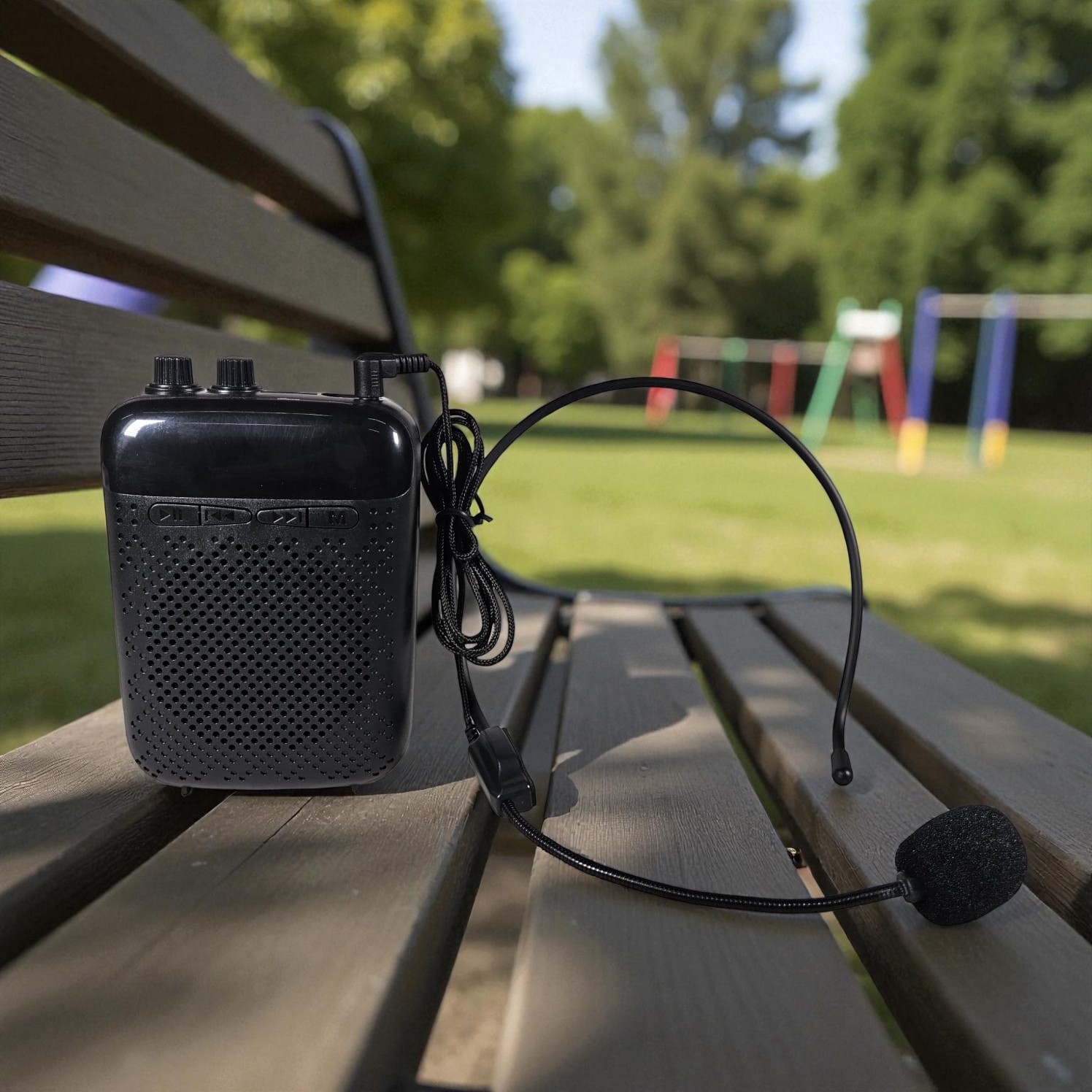 Little Bee Speaker Pinggang Bluetooth Voice Amplifier LED Wired 3W - YW-168U Gambar produk Little Bee Speaker Pinggang Bluetooth Voice Amplifier LED Wired 3W - YW-168U