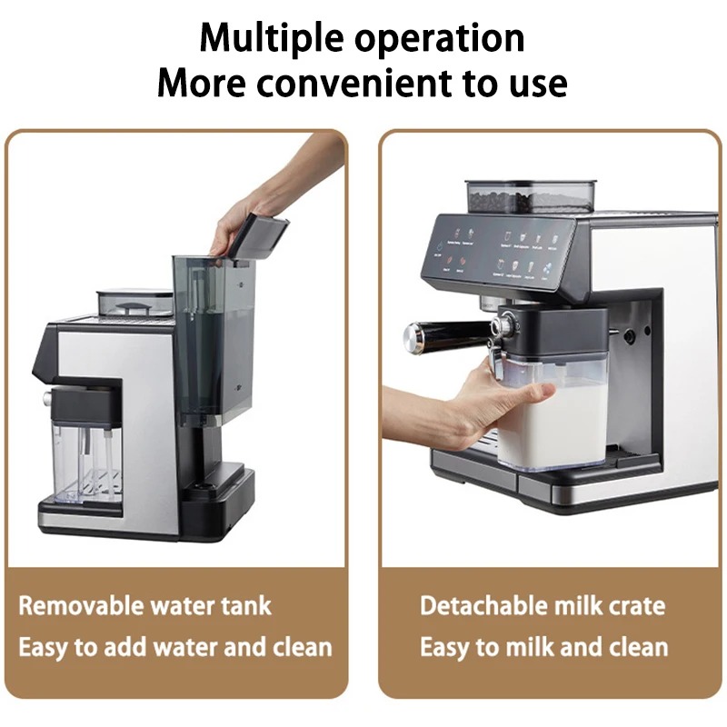 SOKANY Mesin Kopi Espresso Coffee Maker Frothing Grinding 20 Bar 1350W - CM5710 Gambar produk SOKANY Mesin Kopi Espresso Coffee Maker Frothing Grinding 20 Bar 1350W - CM5710