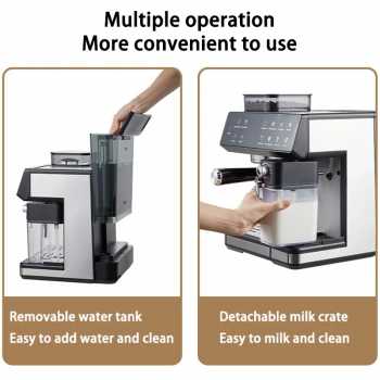 Gambar produk SOKANY Mesin Kopi Espresso Coffee Maker Frothing Grinding 20 Bar 1350W - CM5710