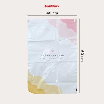 Gambar produk TaffPACK Kantong Plastik Vakum Pakaian Multifungsi Vacuum Bag 1 PCS 60x40cm - FL2