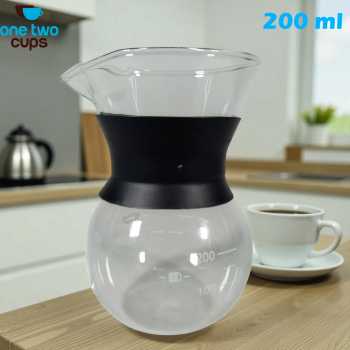 One Two Cups Coffee Server Chemex Drip Pour Over Borosilicate Glass - SE111