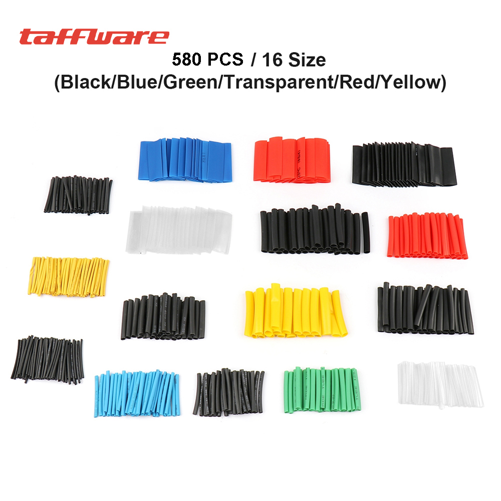 Gambar produk Taffware Selongsong Pelapis Kabel Insulasi Heat Shrink Tube 580 PCS - E001-M011