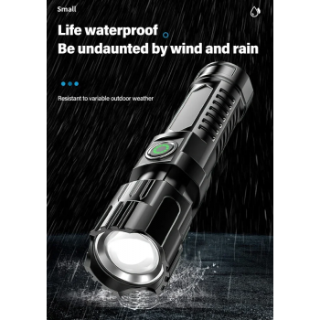 Gambar produk RLTEC Lampu Senter LED Rechargeable Flashlight 500 Lumens P50 1200mAh - 908