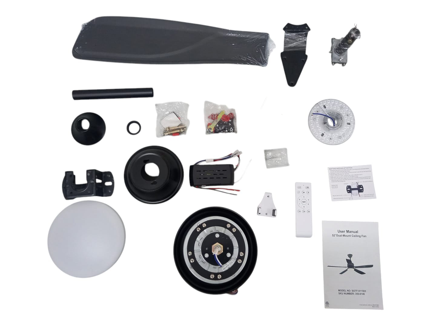 SOVE Kipas Angin Gantung Lampu LED Tri Color with Remote 52 Inch - SOTF-011503 Gambar produk SOVE Kipas Angin Gantung Lampu LED Tri Color with Remote 52 Inch - SOTF-011503