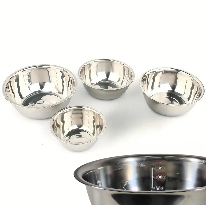 Eggy Mangkuk Mixing Adonan Kue Cooking Fruit Bowl Stainless Steel 201 22cm - EG21 Gambar produk Eggy Mangkuk Mixing Adonan Kue Cooking Fruit Bowl Stainless Steel 201 22cm - EG21