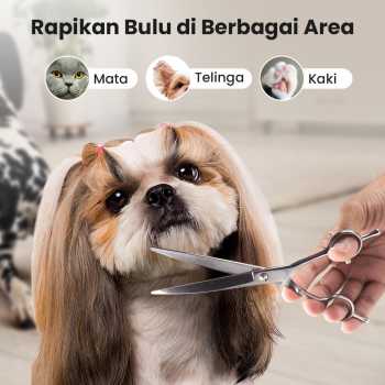 Gambar produk Woofs Gunting Curve Grooming Bulu Hewan Peliharaan 7 Inch - INU72