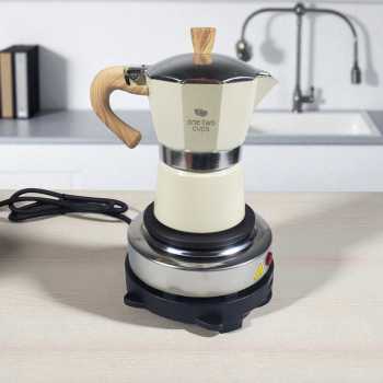 Gambar produk One Two Cups Moka Pot Espresso Coffee Maker 3 Cup 150ml with Heater - WY-03E