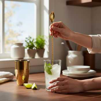 Gambar produk Szpoon Sendok Teh Gagang Panjang Long Tea Spoon Stainless Steel 23.8cm - F80