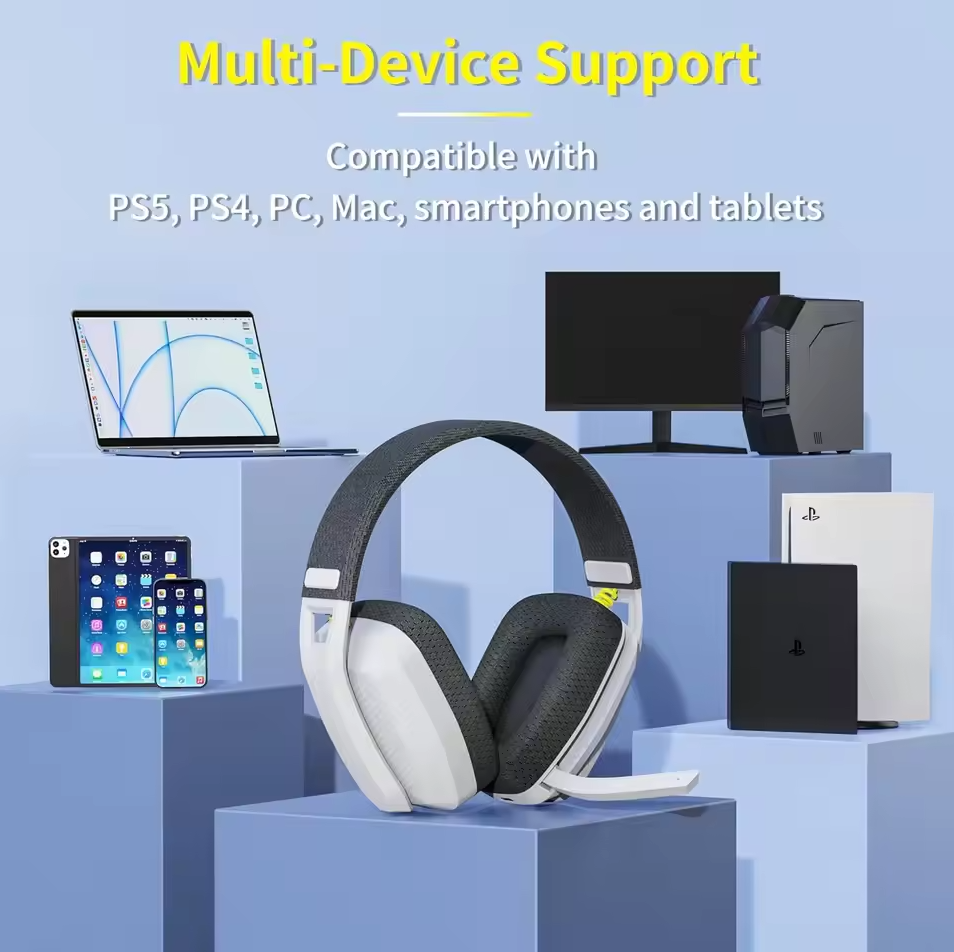 Gambar produk BINNUNE Headphone Bluetooth 5.3 Wireless Gaming Headset 500mAh - BW06