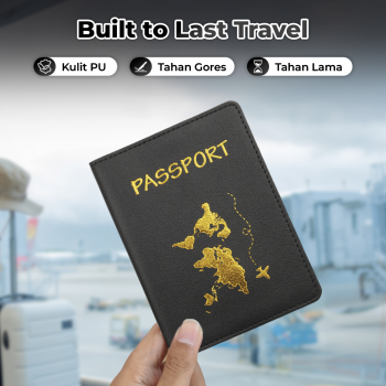 Gambar produk TRASSORY Dompet Passport Cover Case with Luggage Tag Leather PU - PH301