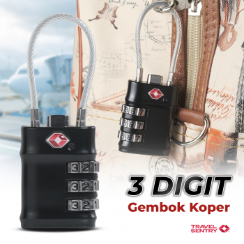 CoolCell Gembok Koper Angka 3 Digit Suitcase Password TSA Lock - TSA007
