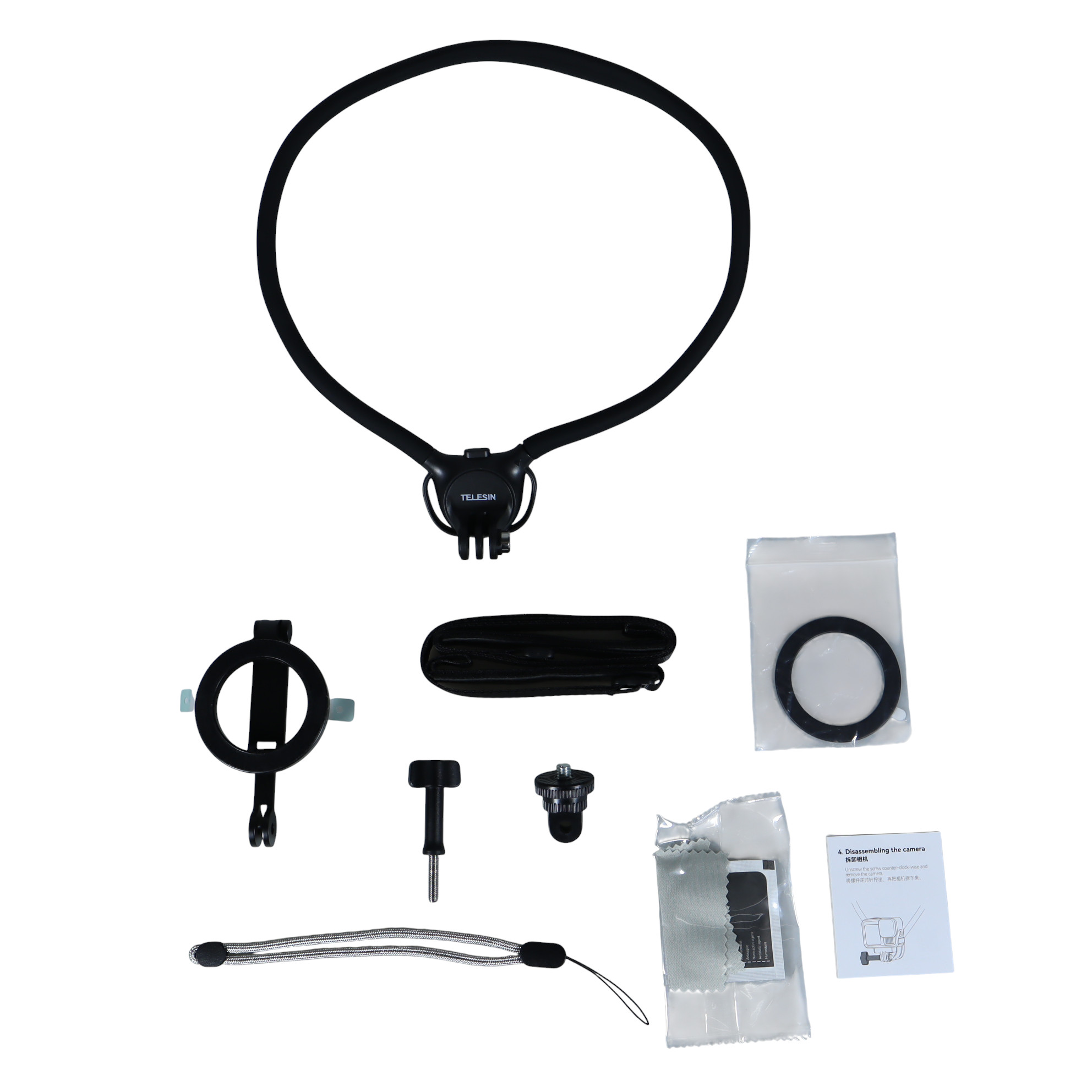 Gambar produk TELESIN Magnetic Neck Holder Mount 2in1 Action Cam GoPro Smartphone - P2-HNB-02