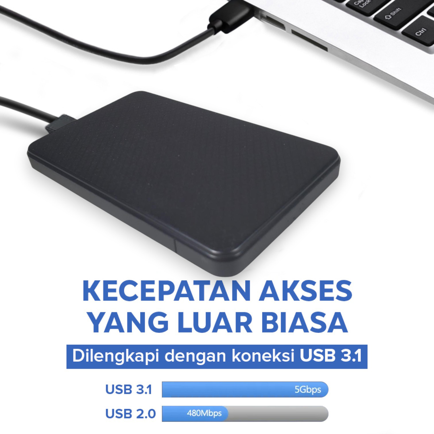 Gambar produk WTZ External HDD Enclosure 2.5 Inch USB Type-C to USB Type-C 3.1 - GEN-2