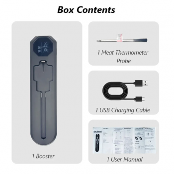 Gambar produk Temprobe Termometer Makanan Daging Digital Wireless Bluetooth 1 Probe - DT-131
