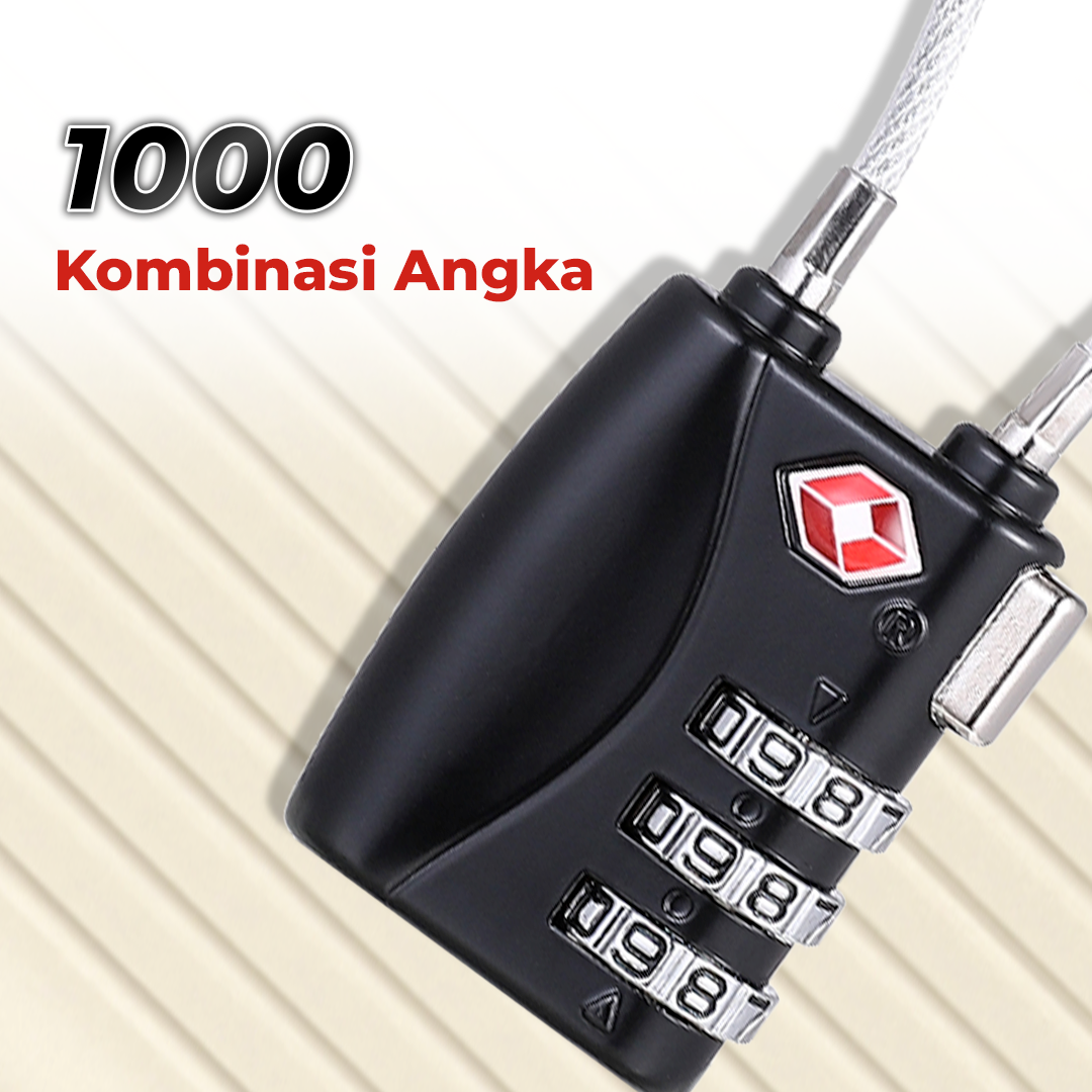 CJSJ Gembok Koper Angka 3 Digit Suitcase Password TSA Lock - TSA007 Gambar produk CJSJ Gembok Koper Angka 3 Digit Suitcase Password TSA Lock - TSA007