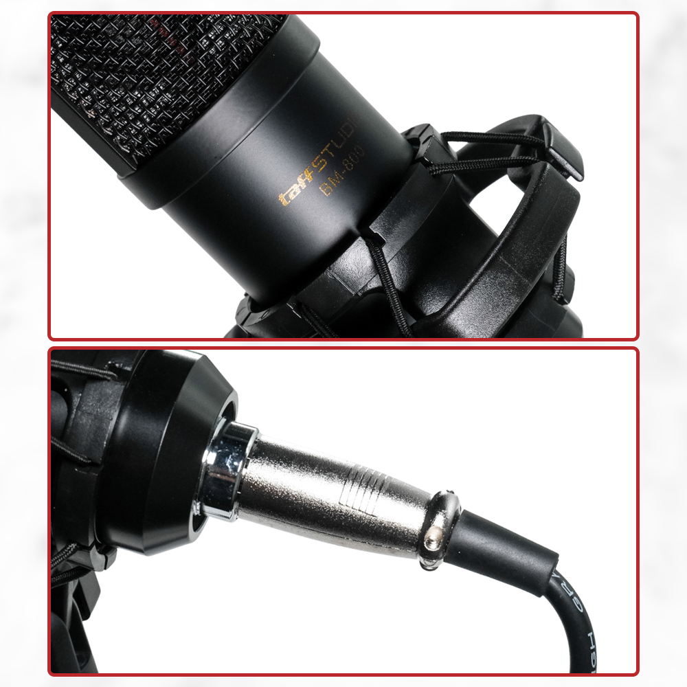 Gambar produk TaffSTUDIO Mikrofon Kondenser XLR Condenser Microphone with Holder - BM-800